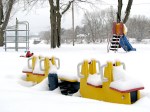 looking westsouthwest from a yellow seesaw in Riverside Park – Schenectady NY –&nbsp;27Feb2011