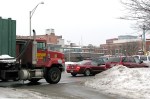 So. College St. merging into Erie Blvd. in Schenectady NY at 8 AM-&nbsp;7Feb2011