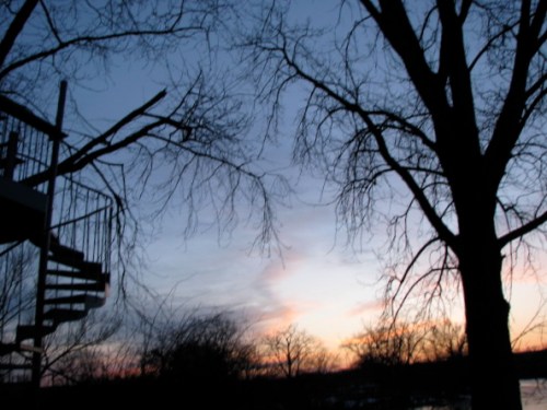 Feb. 28, 2009 - sunset at the Briber's cottage