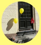balloons and Walkabout marker at 14 N. Ferry&nbsp;St.
