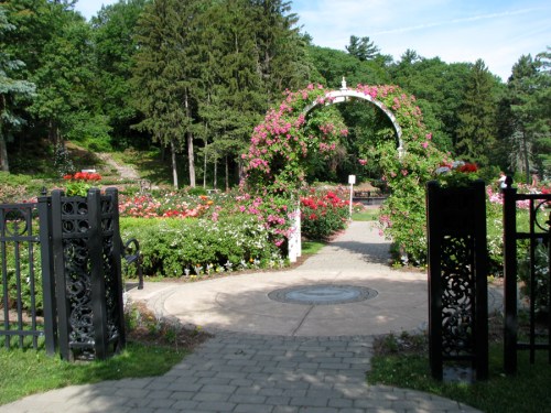 main entryway to the Central Park Rose Garden in Schenectady NY - 20June2011