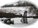 Mohawk River seen from the rear of 1 Cucumber Alley – Schenectady Stockade&nbsp;-11Mar2011-7AM