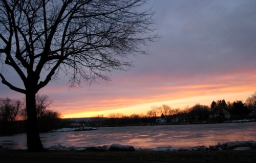 sunsettree12mar09 looking westward from Riverside Park