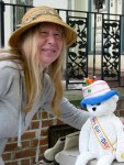 Sylvie Briber and a busy Birthday Bear – 2011 sidewalk sale 4Jun11- Schenectady&nbsp;Stockade