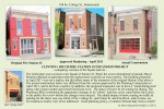 collage showing the sad loss of Schenectady’s Fire Station #2 and its homely&nbsp;replacement