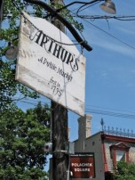 Polachek Square SIgn - the view from the Market's Front Door