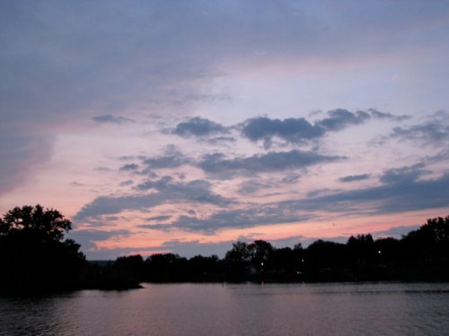 sunset - from a bench near Governor's Lane - 07Jun09