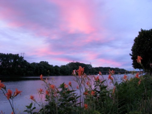 daylily sunset - eastern view from Riverside Park 