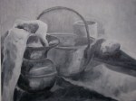 B&W still life (oil, 2004) by Elizabeth&nbsp;MacFarland