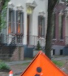 Orange glow in the windows of 21 Washington Av –&nbsp;30June09