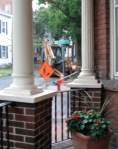 Orange Work Sign from the porch at 16 Washington Ave –&nbsp;01July2009