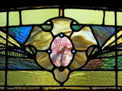 stained glass flower - 16 Washington Ave. stained glass flower - 16 Washington Ave.