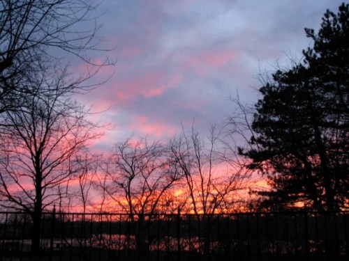 sunset - 11Mar09 -  street view from 2 Wash Ave