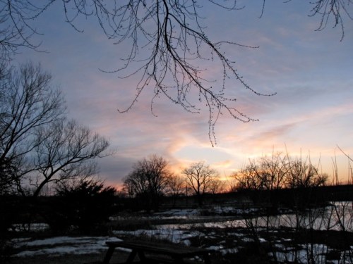 sunset from the end of CucumberAlley - 28Feb09