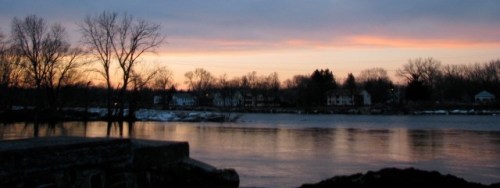 sunset panorama from the end of Wash. Ave., Schdy - 11Mar09