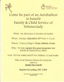Family & Child Service of Schenectady Aerobathon Flier - Sept. 20, 2009 fundraising event