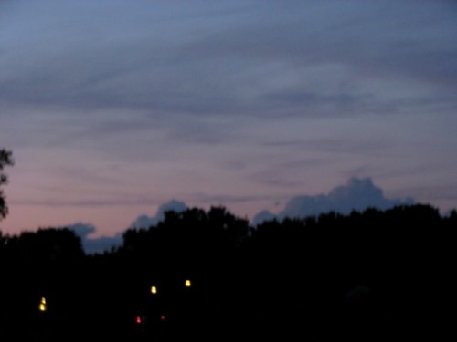 pastel impressionist sunset over Scotia from Riverside Park - 11Aug09
