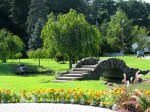 view of the Rose Garden arched bridge – Schenectady Central Park&nbsp;03Aug09