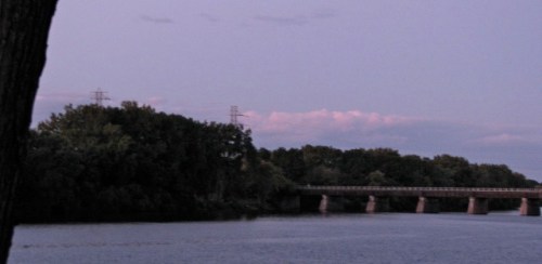 CSX bridge at sunset, Schenectady - Scotia, NY - 15Sep09