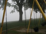 Mohawk Fog through the Riverside Park swingset –&nbsp;21Sep09