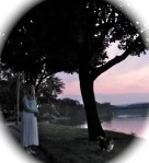 Labor Day sunset at Riverside Park with Sylvie and Lollipop&nbsp;07Sep09