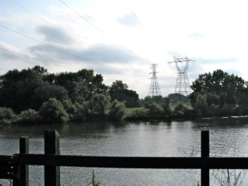 Isle of the Cayugas seen from the Scotia Washington Ave. deadend - 07Sep09