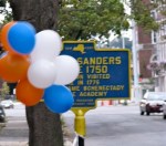 Walkabout 2009 – balloons and sign in from of 43 Washington Ave., the Robert Sanders&nbsp;House