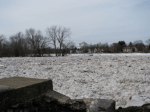 Mohawk River ice jam seen from end of Washington Ave. Schenectady –&nbsp;08Mar09