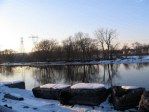 Mohawk River from the end of Washington Ave., Schenectady –&nbsp;24Feb08