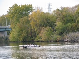 crew teams practice near Western Gateway Bridge and the Isle of the Cayugas - 20Oct09