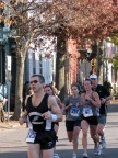 runners approaching Lawrence Circle at N. Ferry St. - Stockade-athon 2009