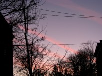 sunset over Front St., Schenectady Stockade - 08Nov09