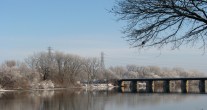 CSX trestle across the Mohawk River at Schenectady - 06Dec09
