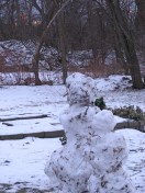 Couture snowmen glance to the right to see the famous Schenectady GE Sign - 06Jan10
