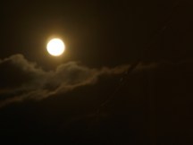 Super Moon viewed from window at 16 Washington Ave. looking eastward - Schenectady Stockade - 19March2011 8:40 PM