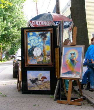 Barry K. Tinkler's exhibit in the 60th Annual Stockade Villagers' Outdoor Art Show - 10Sep2011