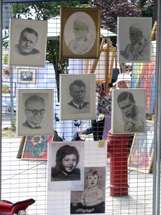 celebrity portrait sketches by Frank Duci - 60th Annual Stockade Villagers' Outdoor Art Show - 10Sep2011