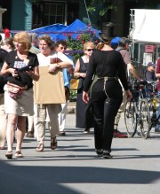 3 PM scene on N. Ferry St. - 60th Annual Stockade Villagers' Outdoor Art Show - Schenectady NY - 10Sep2011