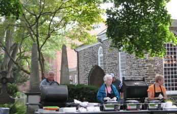corn chowder, hot dogs and more at the St. George's Church food court - 60th Annual Stockade Villagers' Outdoor Art Show - 10Sep2011