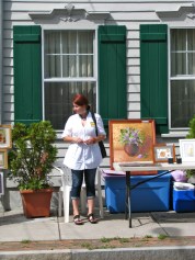 a friendly first-time exhibitor on N. Ferry St. - 60th Annual Stockade Villagers' Outdoor Art Show - 10Sep2011