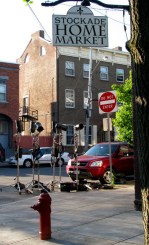 lighting for filming of HBO movie "Muhammad Ali's Greatest Fight" 7 AM the morning after - at former Arthur's Market in the Schenectady Stockade - 12May2012