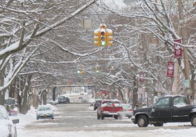 a view eastward up Union St. from N. Ferry St. - Schenectady NY Stockade - about 9 AM 09Feb2013 a view eastward up Union St. from N. Ferry St. - Schenectady NY Stockade - about 9 AM 09Feb2013