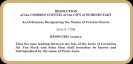 Ordinance designating "Cucumber Alley" as Front Lane - 1799