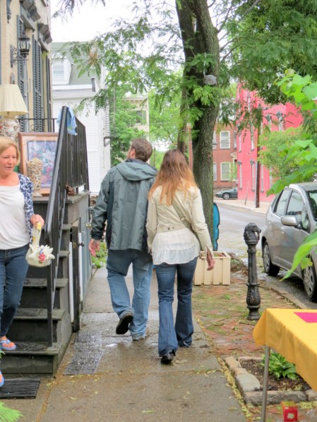 Brett and Stacey heading down Front St. - Stockade Sidewalk Sale - 08Jun2013