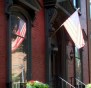 sun illuminates the flag at 113 Union St. - 5 PM 19Jun2013 KBJflag4